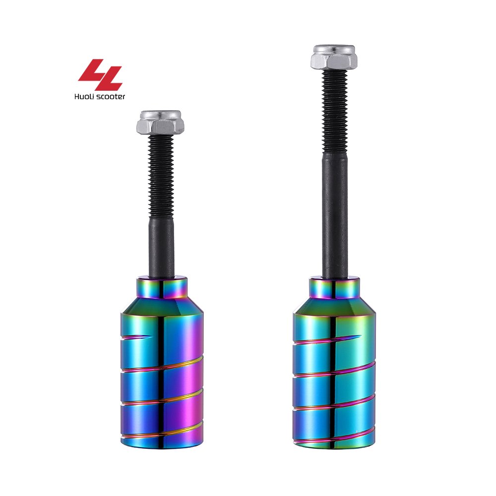 Huoli wholesale Pegs for pro stunt scooter deck parts accessories oem odm aluminium alloy street park scooter deck pegs