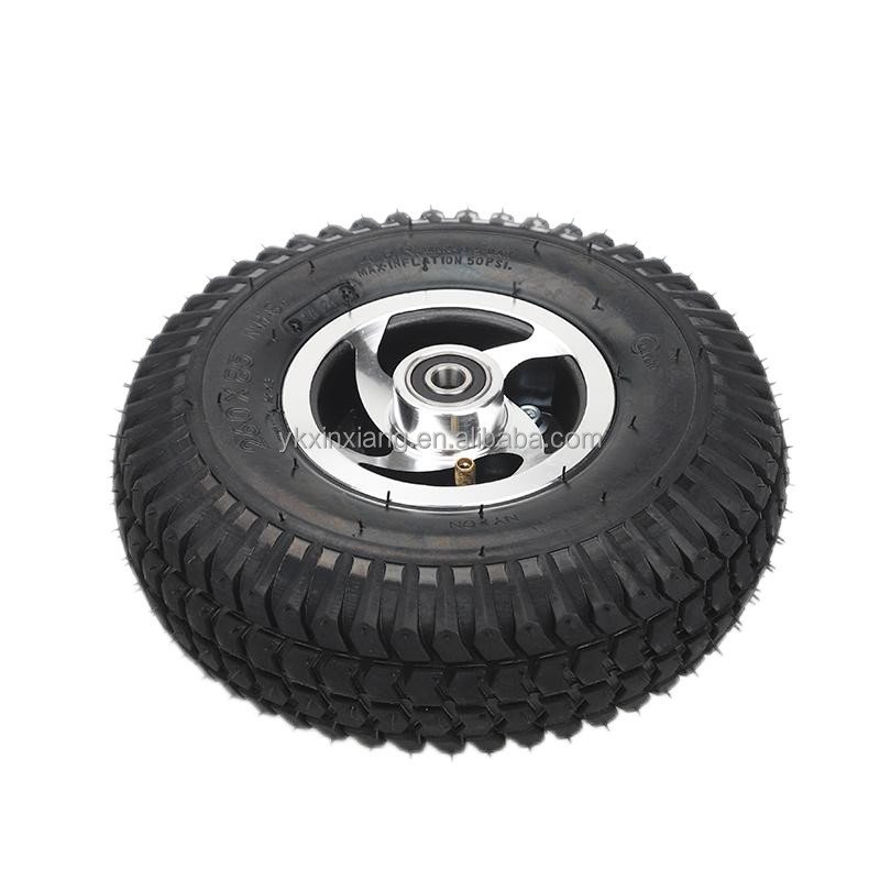 260x85 pneumatic tire 3.00-4 tire with alloy rim fit for electric scooter sweeper hand trolley lawn mower wheelchair