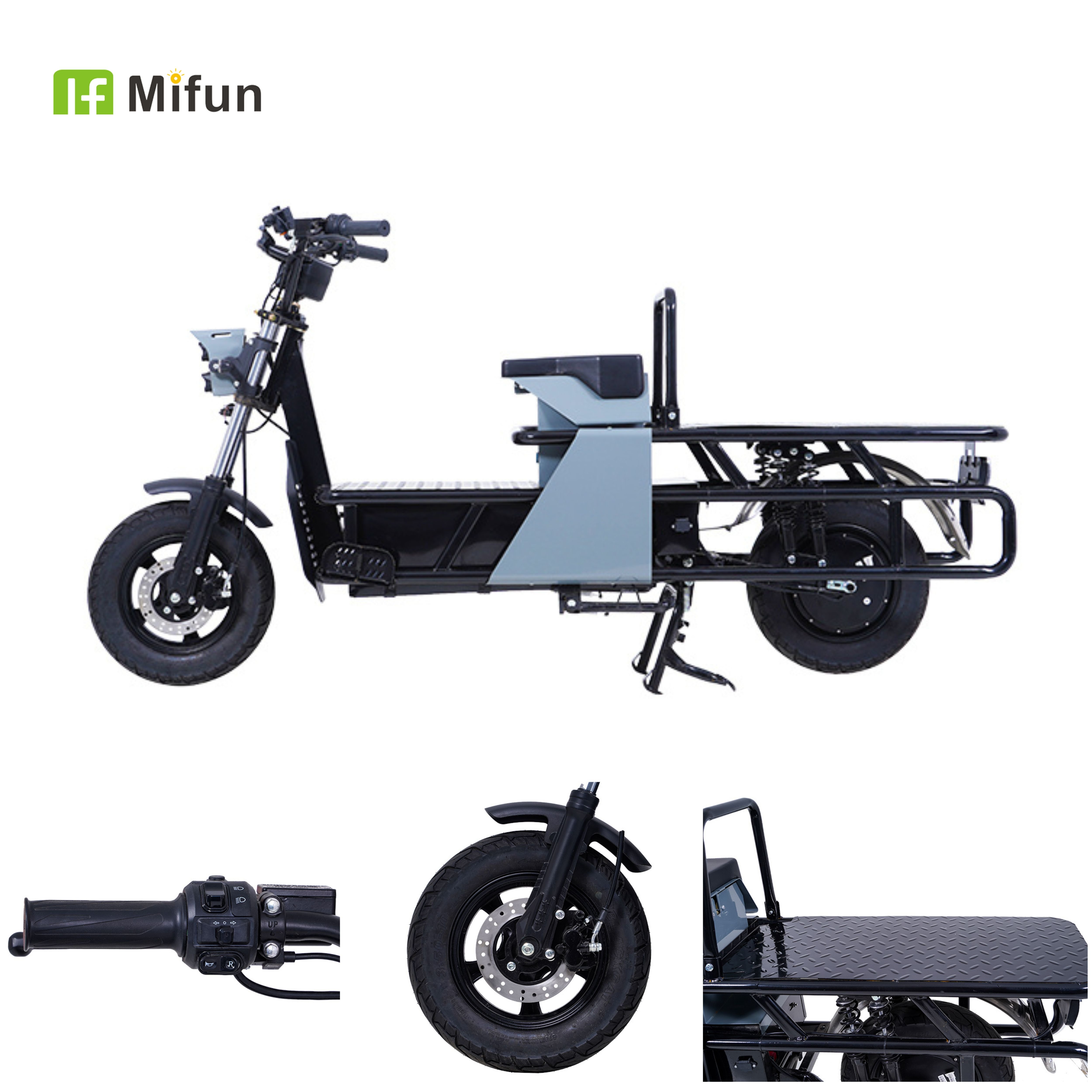 Mifun Factory Wholesale 1500w electric city cargo bike for adults electric scooter sport food delivery motorcycle