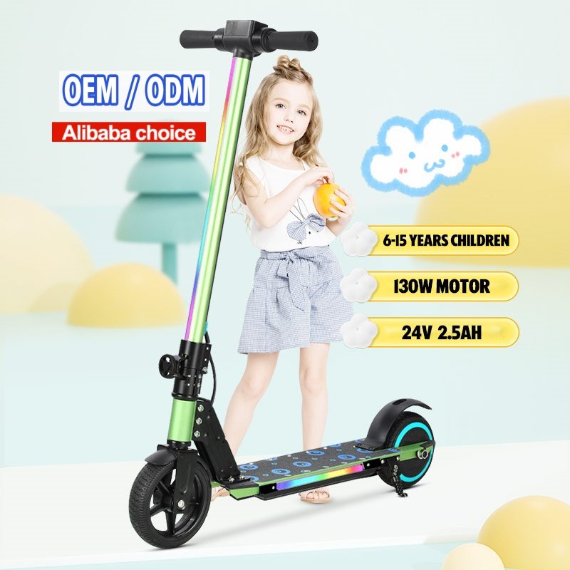 2024 New Customize cheapest 6-15 years children kids Toy electric scooter 130W 2 wheel Electric Scooters For teegnager