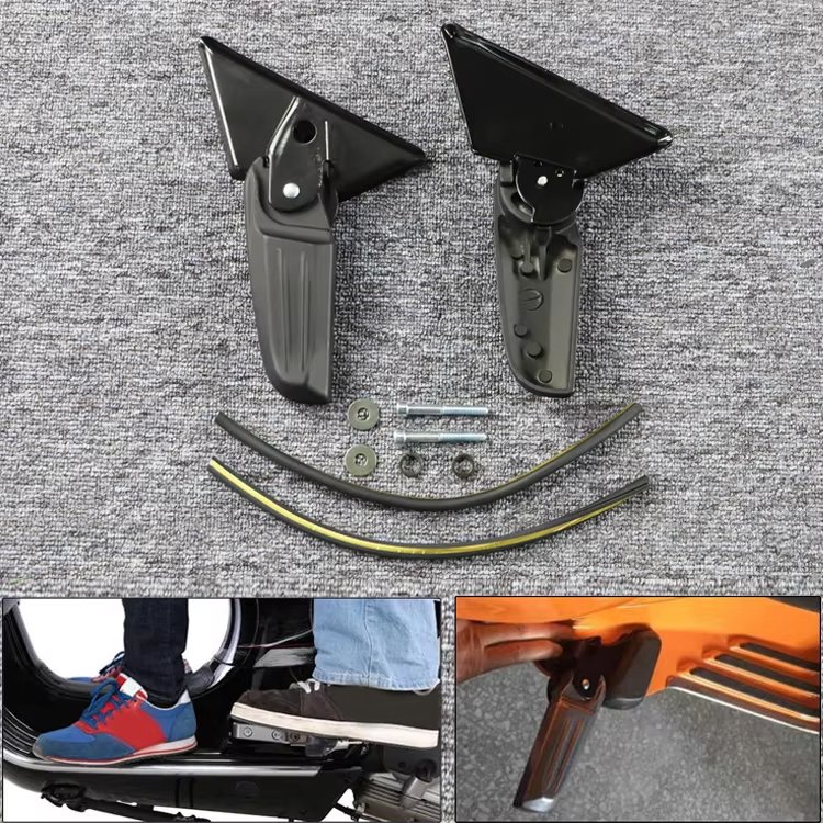 Borske factory foot pegs motorcycle aluminum scooter foldable rear footrest pedals for Vespa LX S LXV
