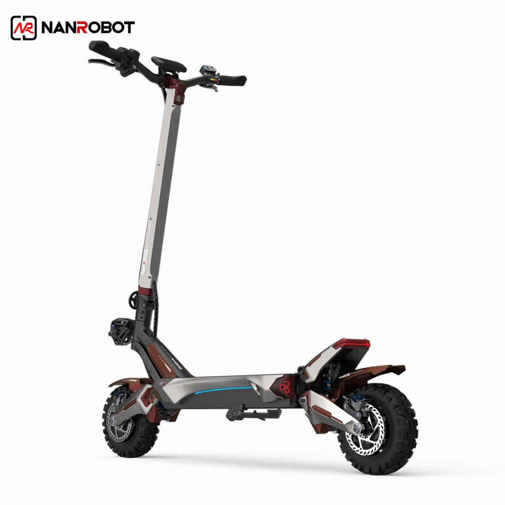 2022 New Nanrobot N6 high-performance dual-motor dual suspension electric scooter front and rear hydraulic disc brakes
