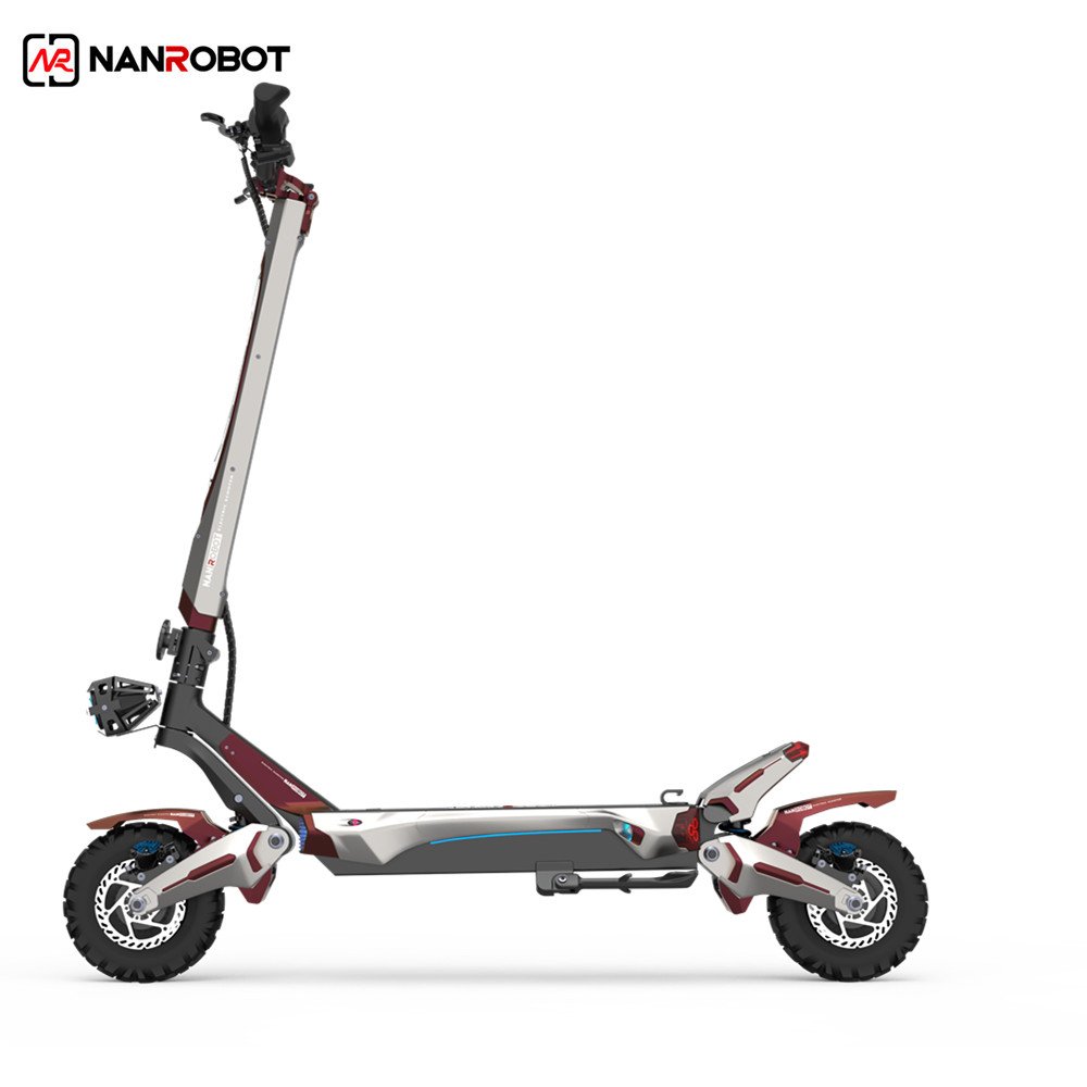 2022 New Nanrobot N6 high-performance dual-motor dual suspension electric scooter front and rear hydraulic disc brakes