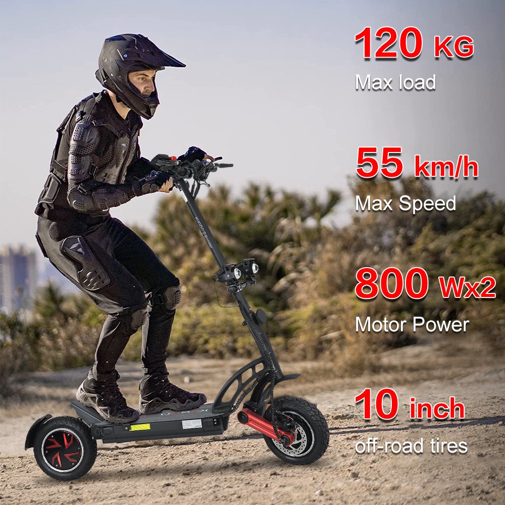 UK EU stock kugoo G-Booster 800w*2 dual motor electric scooters LED screen 55km long range 55kmh sports mountain scooter