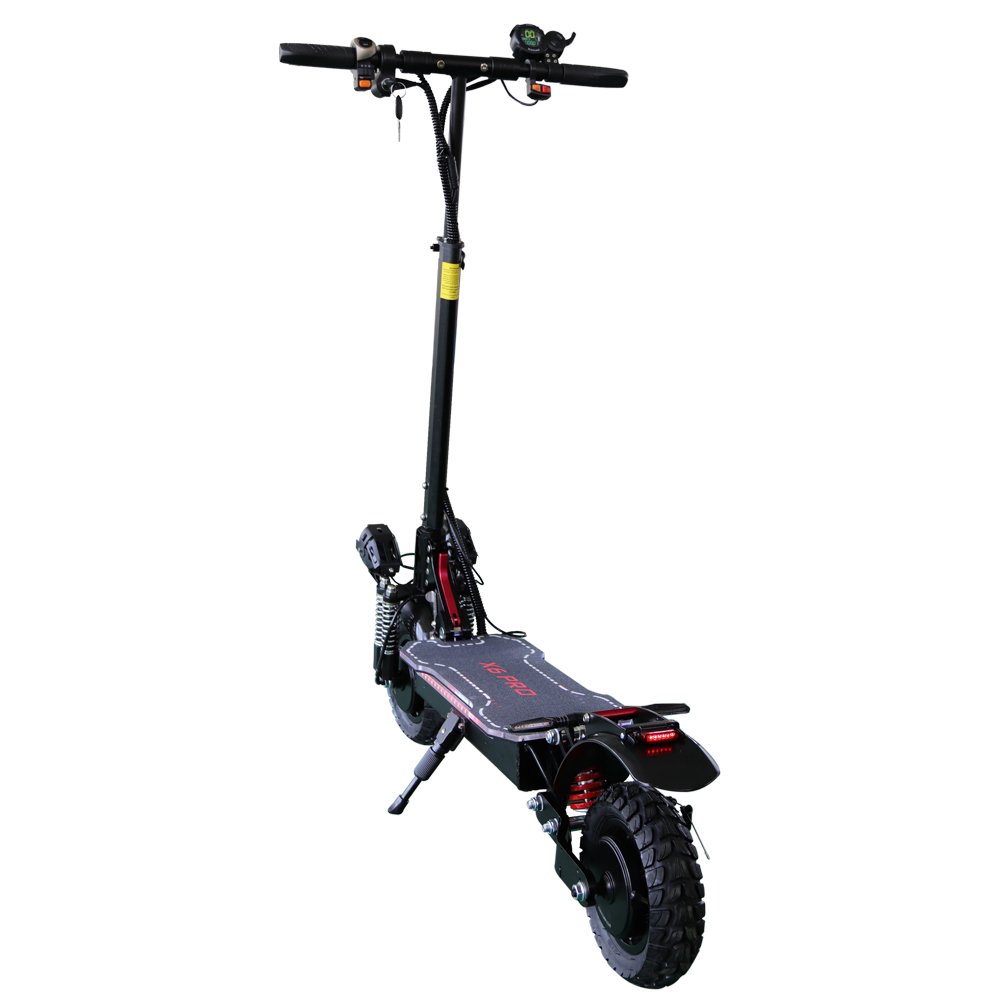 Double Motors 10inch off road tire 48V 52V 2400w new folding electric scooter ignition key with Rear indicator lights