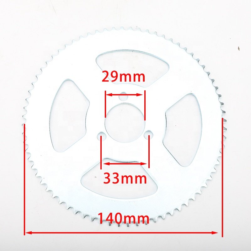 72 Tooth 29mm 25H Chain Sprocket Rear Wheel Sprocket for Motocross Mini Moto Motorcycle Electric Scooter Tricycle Parts
