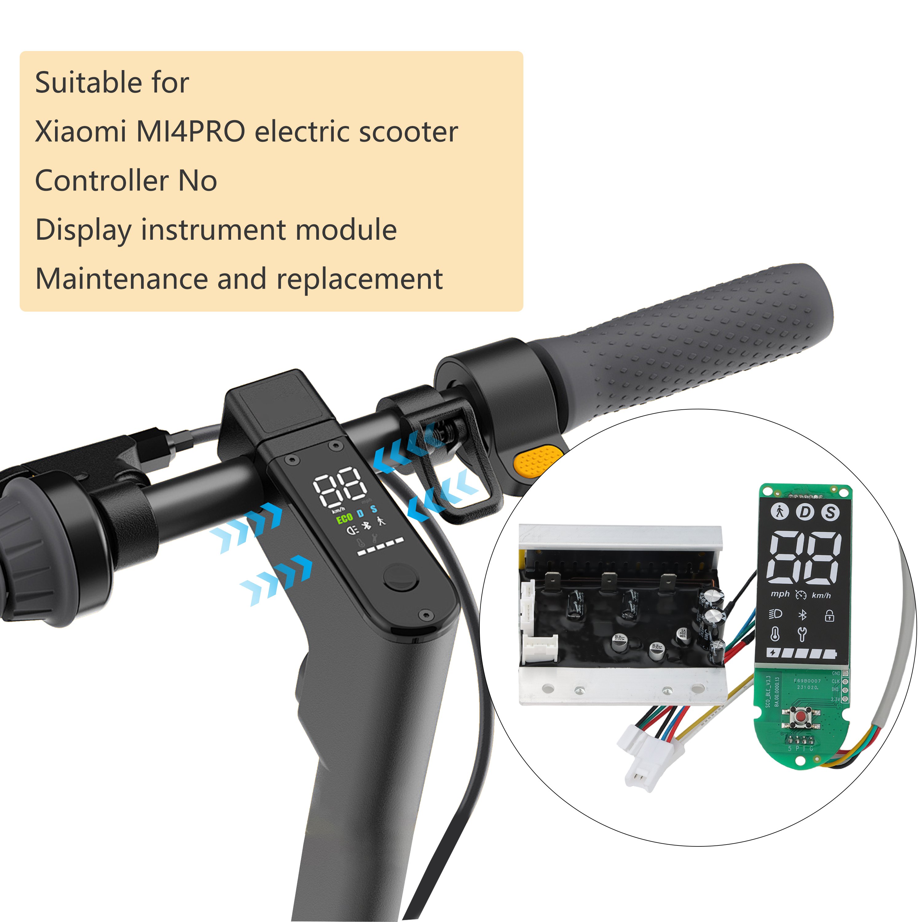 Controller and Display For Mi4 Pro Electric Scooter Parts & Accessories Control board Motherboard Replacement Parts
