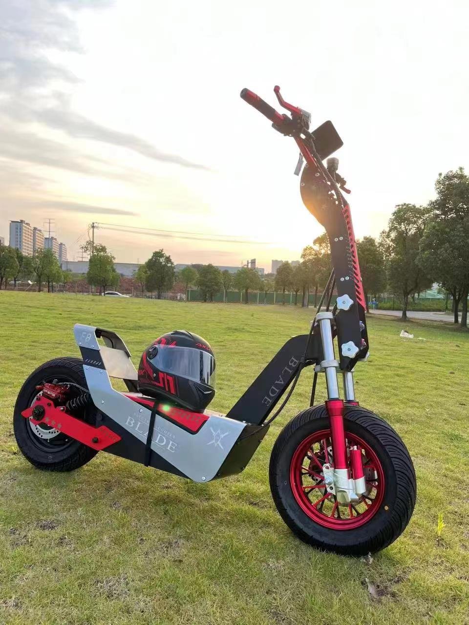 Racing electric scooter 72v 4000w 15000w QS motor 16inch tyre fast speed battery 30-60ah range 60-180km electric scooter