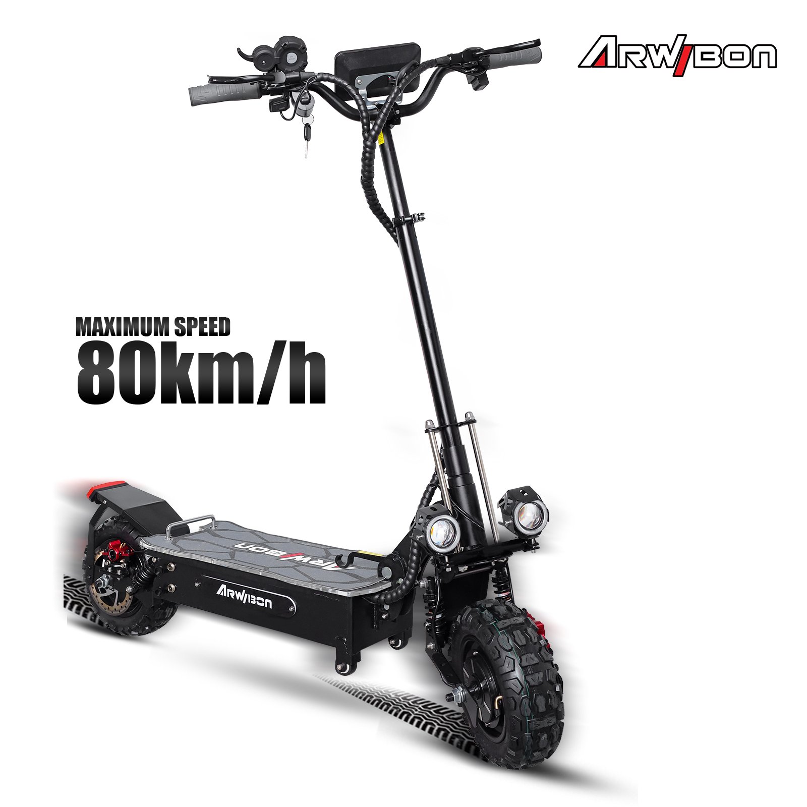 Fast Shipping Arwibon Q06Pro Scooter Dual Motor New Speed 5600W Escooter 60V 27Ah off Road Electric Scooter
