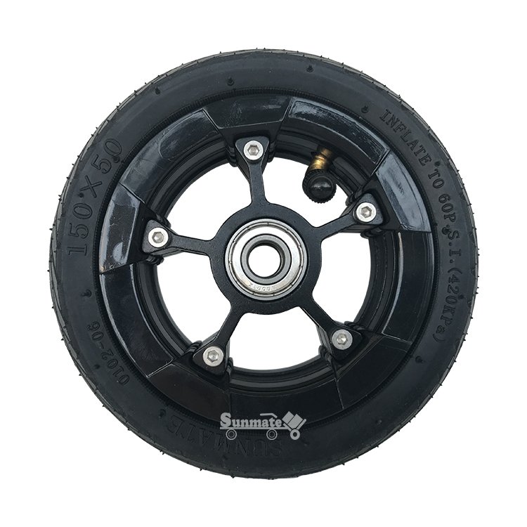 Sunmate 150 x 50 Electric Skateboard Wheels Provides a Cushioned Ride And Shock Absorption Best Suited for Outdoor Use 6"x2"