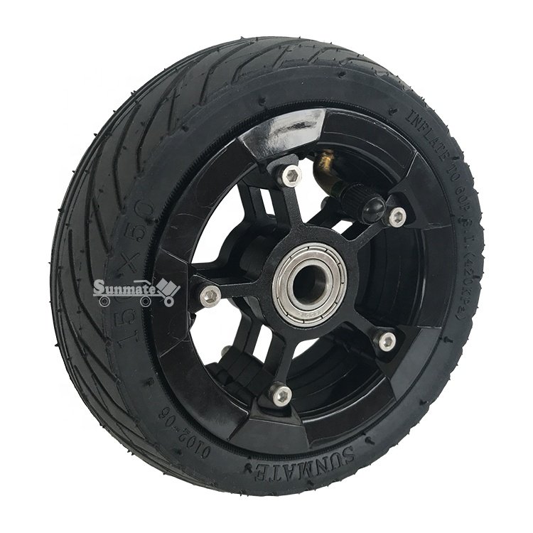 Sunmate 150 x 50 Electric Skateboard Wheels Provides a Cushioned Ride And Shock Absorption Best Suited for Outdoor Use 6"x2"