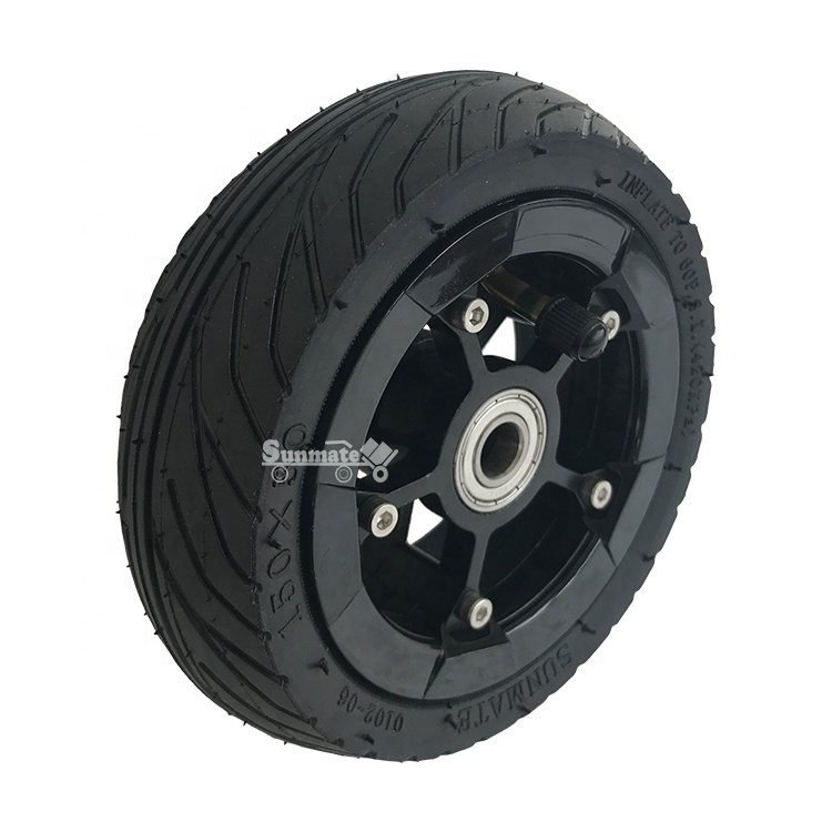Sunmate 150 x 50 Electric Skateboard Wheels Provides a Cushioned Ride And Shock Absorption Best Suited for Outdoor Use 6"x2"