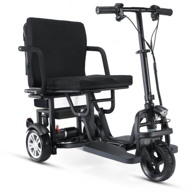 12AH 250W 24V 3 wheel foldable electric scooter with seat for older people