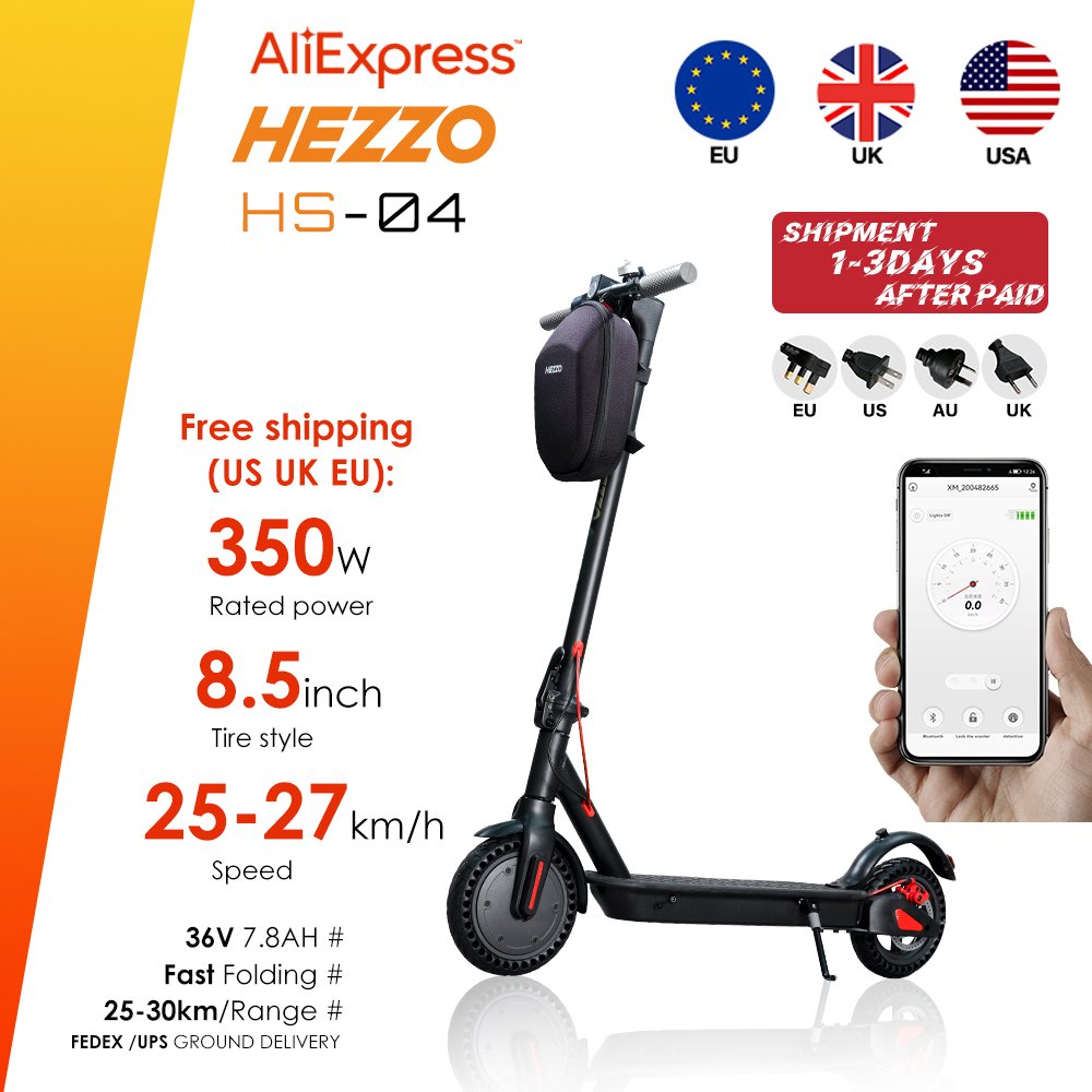 US EU warehouse cheap kick scooter electric scooters 350W 36v 7.8ah foldable portable City escooter for adults