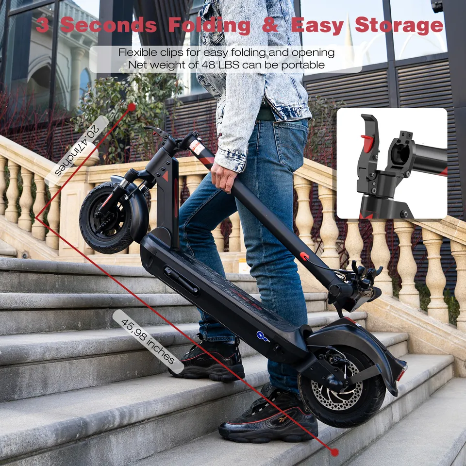 KOOLUX 10Inch Foldable Adjustable Electric Scooter China Factory Price Mobility Electric Scooters for Adults