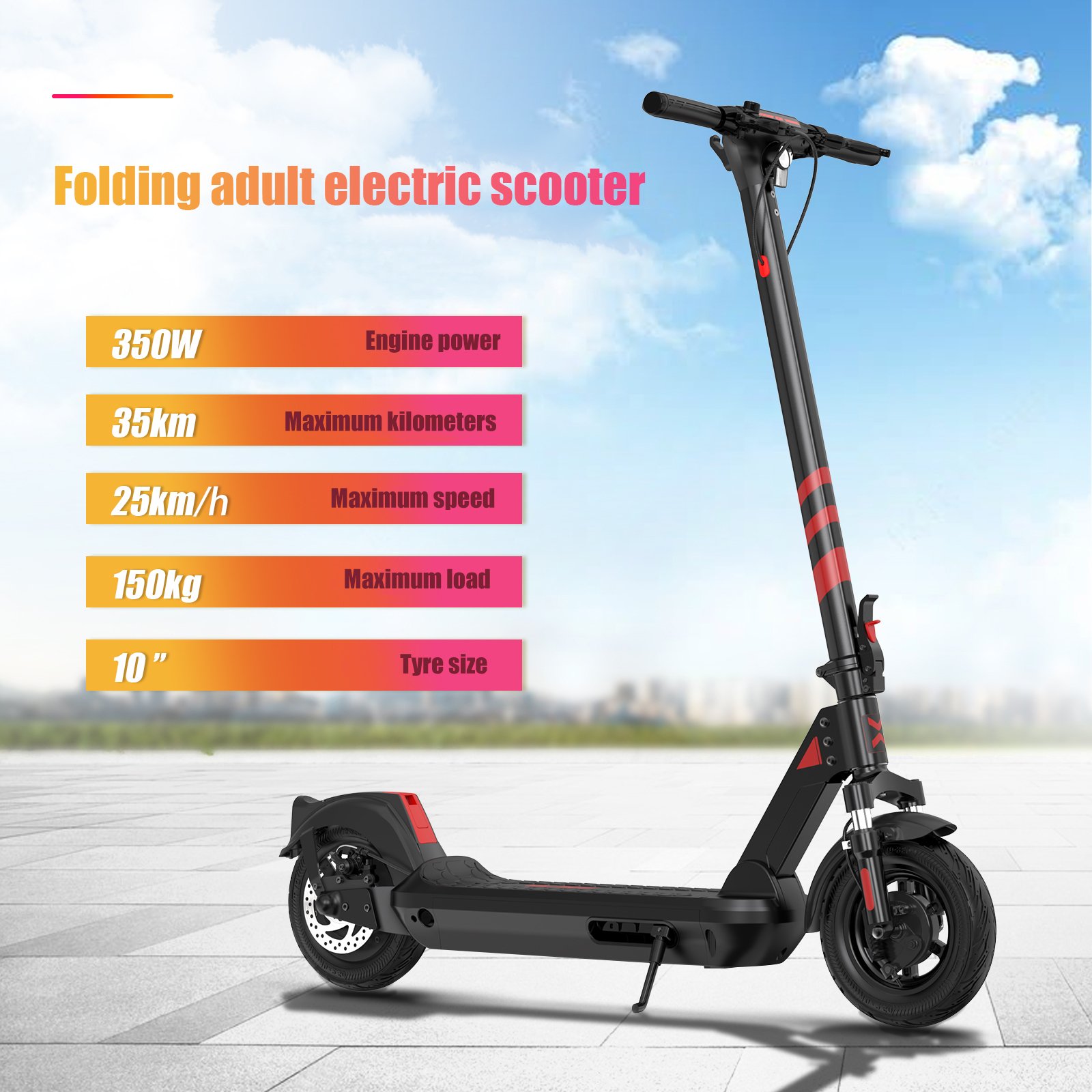 KOOLUX 10Inch Foldable Adjustable Electric Scooter China Factory Price Mobility Electric Scooters for Adults