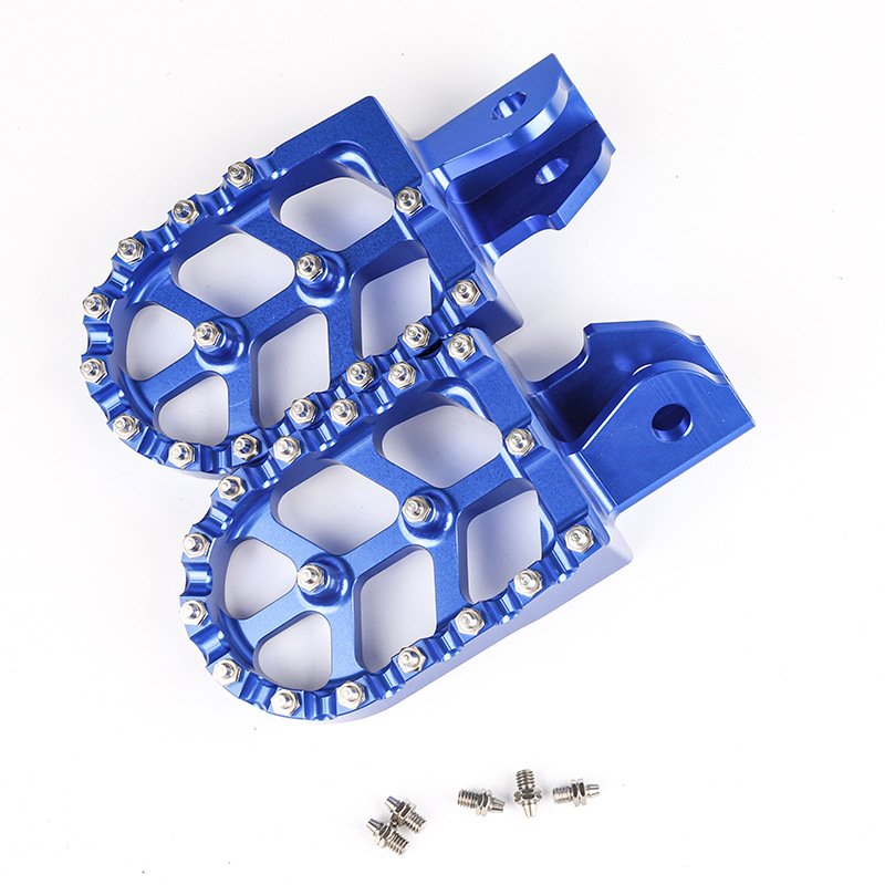 1 Pair of Universal Aluminum Alloy Angle-Adjustable Foot Pedals for Motorcycles Scooters ATV E-Bikes Light Parts-Foot Rests Pegs