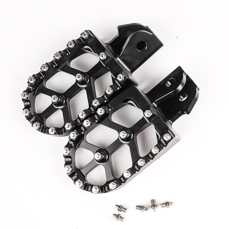 1 Pair of Universal Aluminum Alloy Angle-Adjustable Foot Pedals for Motorcycles Scooters ATV E-Bikes Light Parts-Foot Rests Pegs