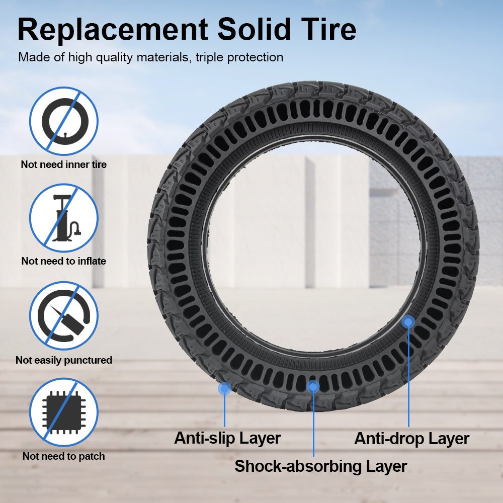 Rubber Tires for M365/Pro E-scooter Honeycomb Wheel 9 inch Electric Scooter Solid Tyre