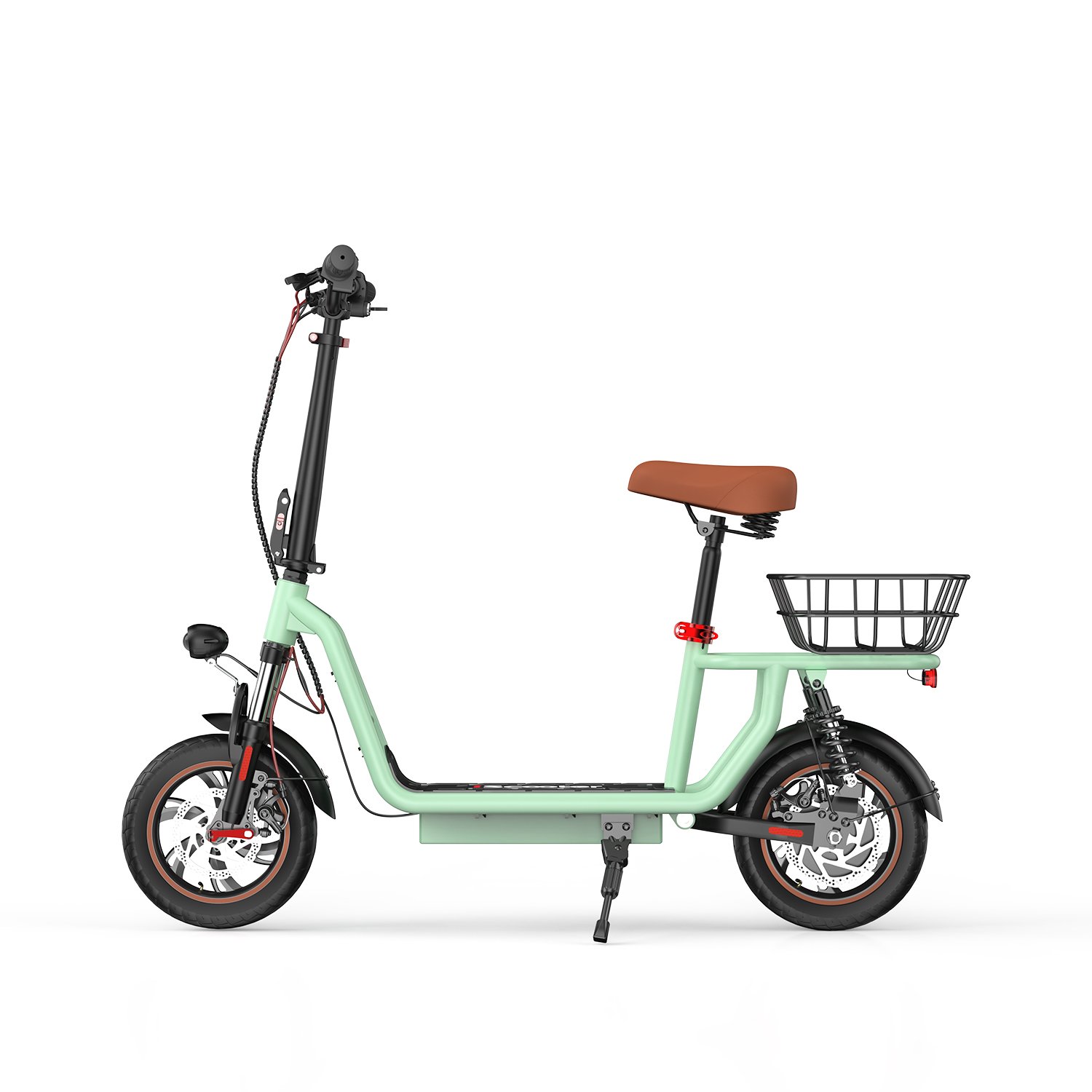 UK stock iScooter i12 500W with seat and basket 25km/h green for adults electric scooters