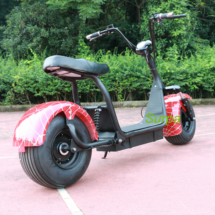 1000w 1500w 2000w citycoco front back suspension fat tire 2 person electric scooter/full size electric motorcycle