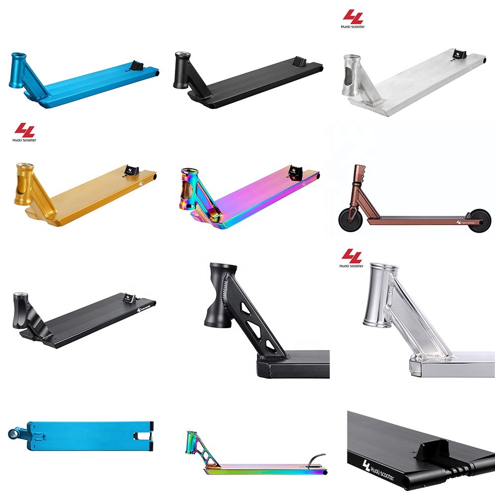 Huoli Best Selling Raymond warner deck black oem odm custom pro stunt kick scooter part blue scooter deck