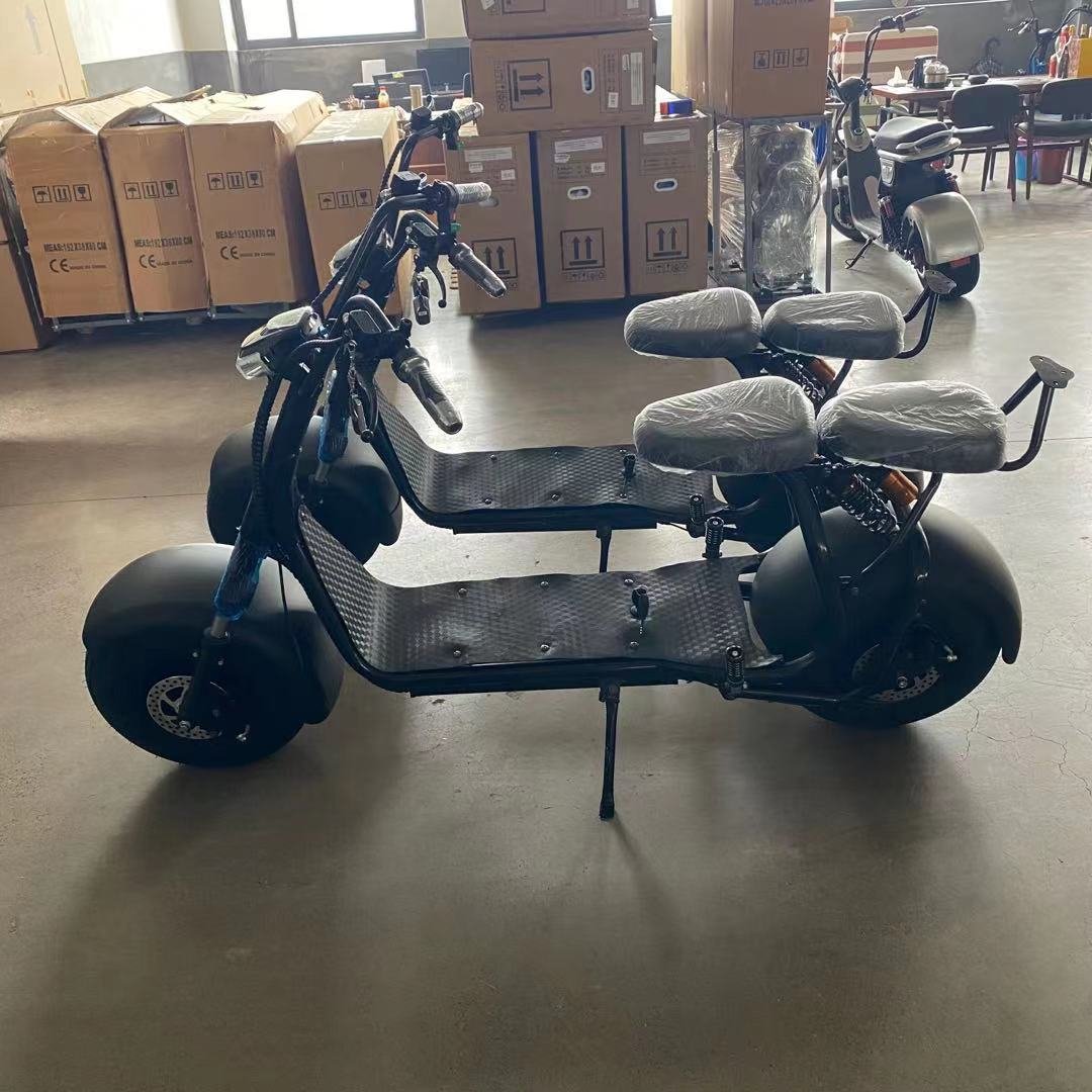 European Warehouse Fat Tire Two Big Wheels Off Road ATV Scooter Front Rear Double Shock 2000W 60V 20AH.
