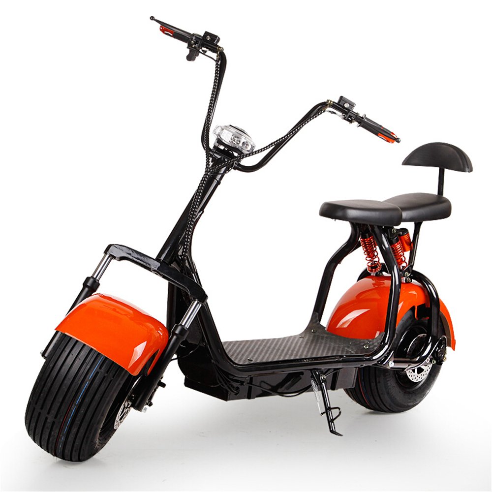 European Warehouse Fat Tire Two Big Wheels Off Road ATV Scooter Front Rear Double Shock 2000W 60V 20AH.