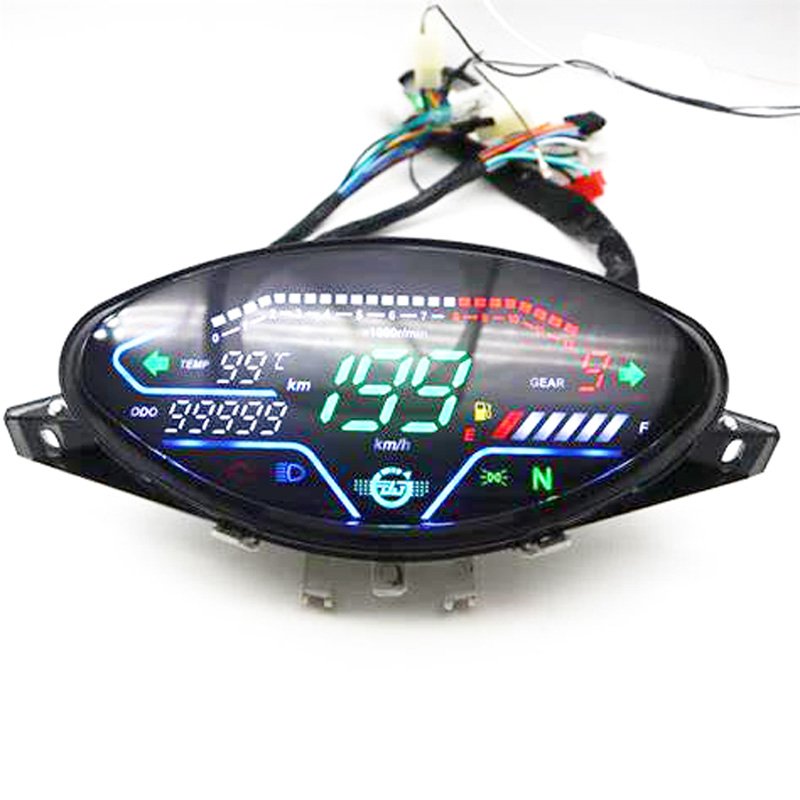 Motorcycle Scooter Digital RPM Dashboard odometer LED Digital Speedometer For BIZ100 C100 2002-2005