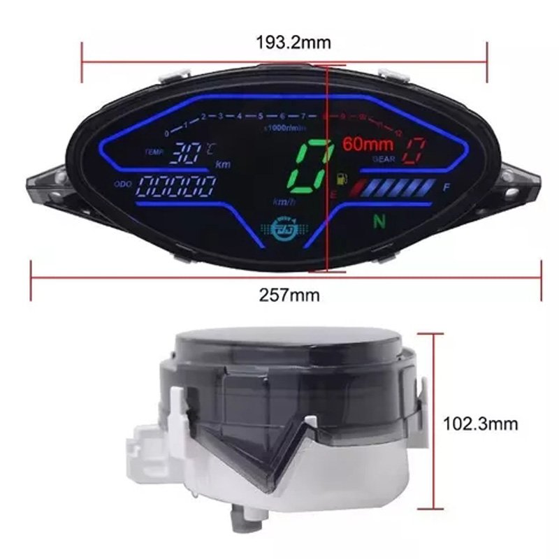 Motorcycle Scooter Digital RPM Dashboard odometer LED Digital Speedometer For BIZ100 C100 2002-2005