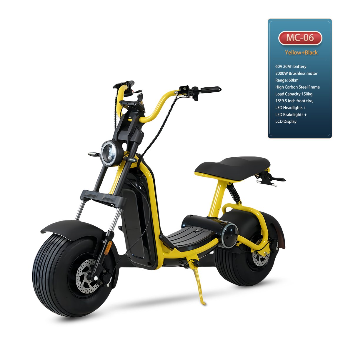 Europe Warehouse 2000w Fat Tire Off Road 2 Wheel Electric Scooter for Adult