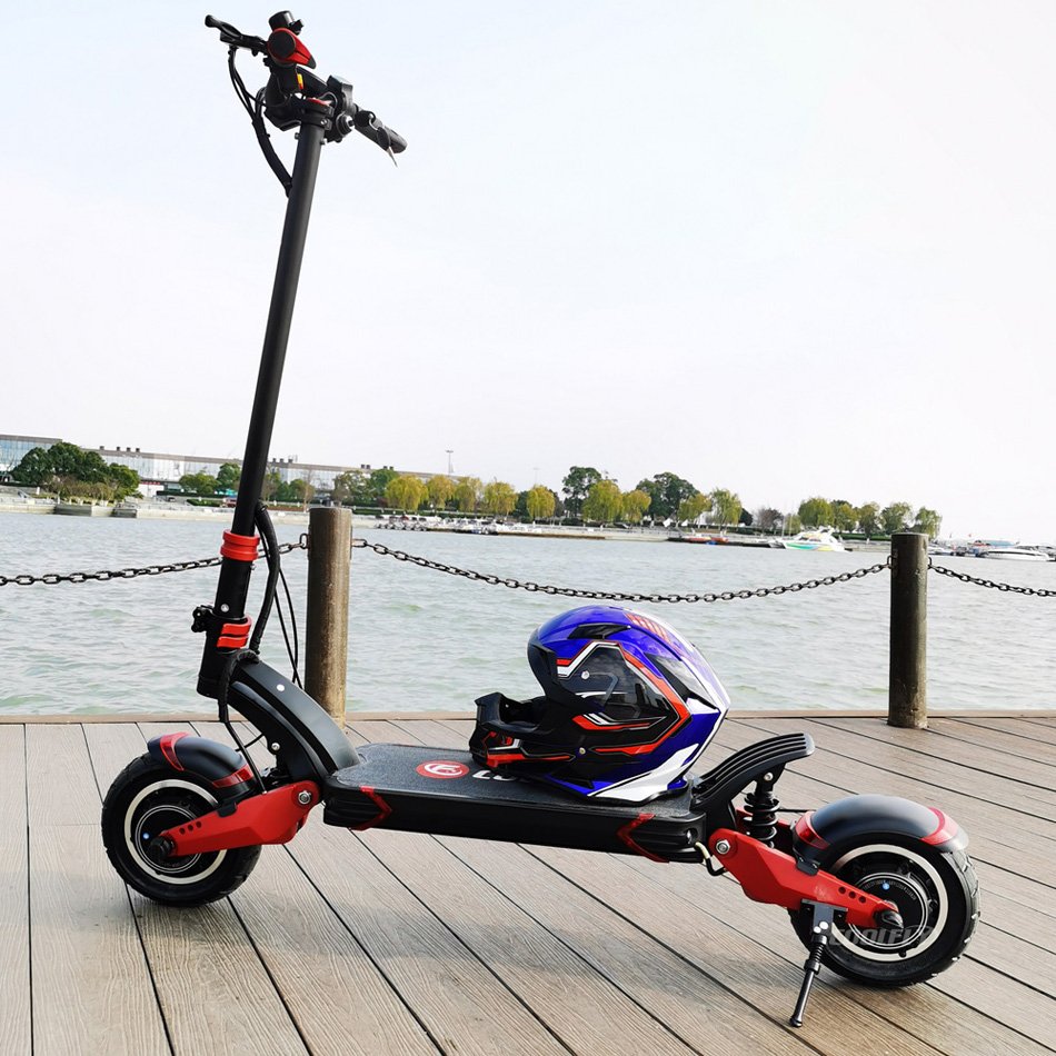 COOLFLY factory electric scooter big wheel eu 60v 2400w 50mph e scooters t10-ddm in Spanish warehouse dropshipping