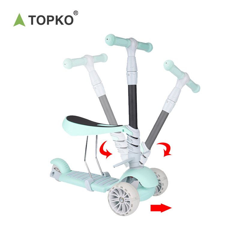 TOPKO 3 in 1 For Children Scooter Can Slide And Sit,With PU flash wheel Kids Scooter