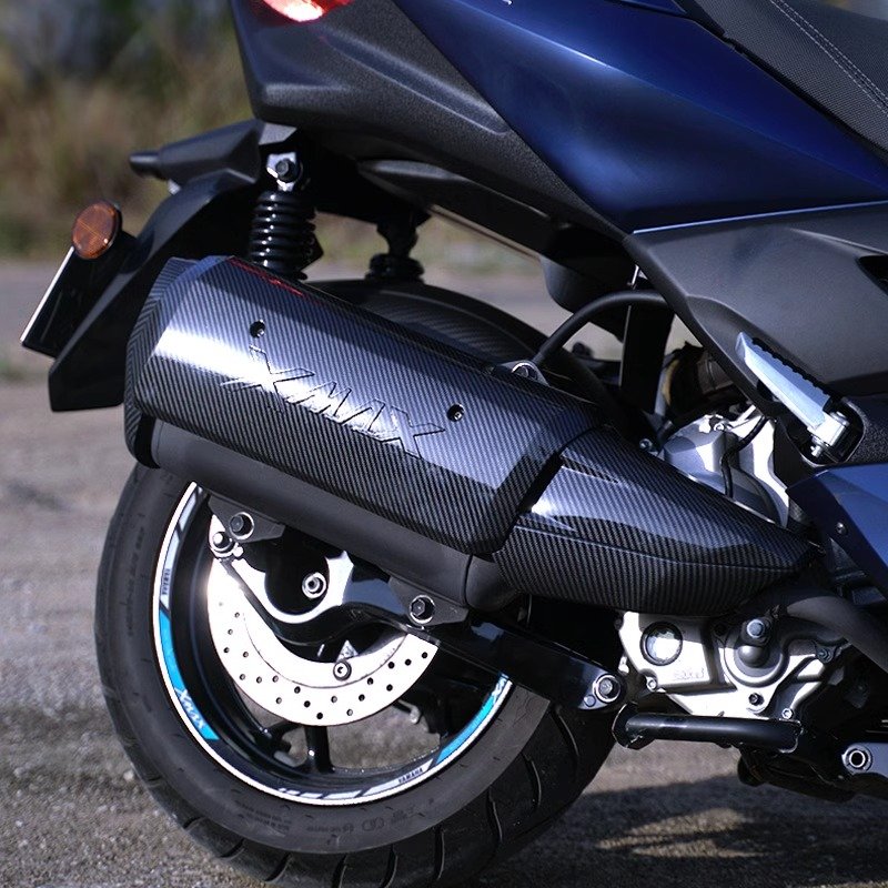 xmax300 carbon fiber exhaust pipes cover body plastic parts for yamaha motorcycles xmax 300 accessories