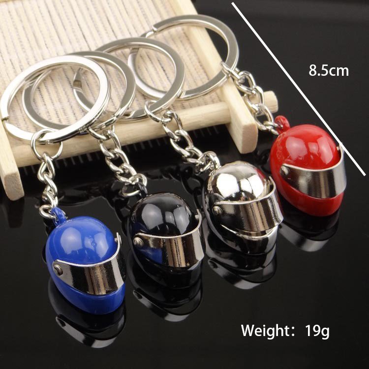 Motorcycle Electric Vehicle Motor Helmet Keychain for Biker Motorcycle Keychain Accessory Part Scooter Keychain