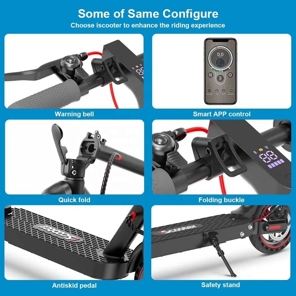 iScooter i9/i9pro/i9max Electric Scooter Adult 350/500W E-scooter 7.5/10Ah Electric Kick Scooter 8.5/10 inch Foldable E Scooter