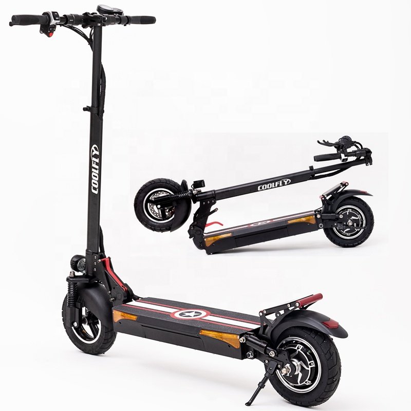 COOLFLY hot selling city 10inch wheel e electro carbon foldable cheap electric scooter children with turn lights