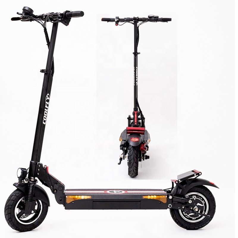 COOLFLY hot selling city 10inch wheel e electro carbon foldable cheap electric scooter children with turn lights