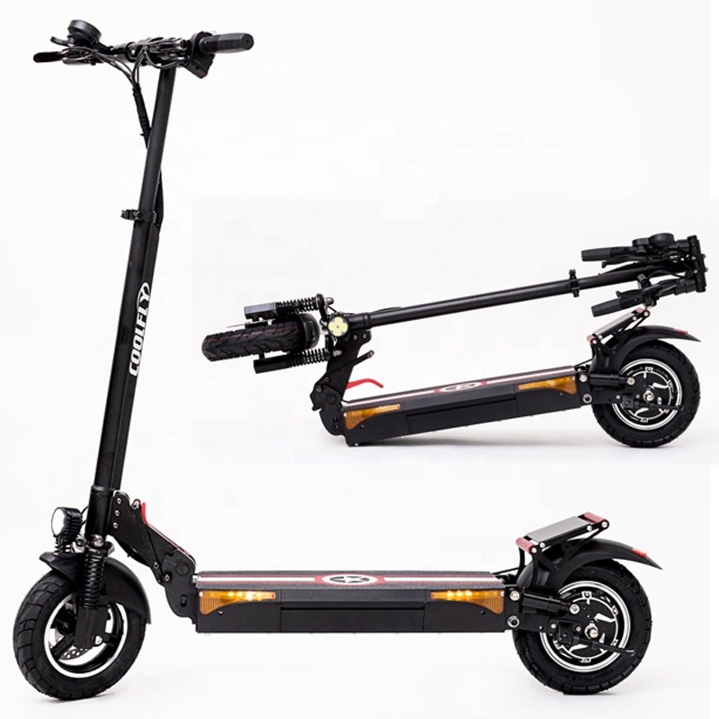COOLFLY hot selling city 10inch wheel e electro carbon foldable cheap electric scooter children with turn lights