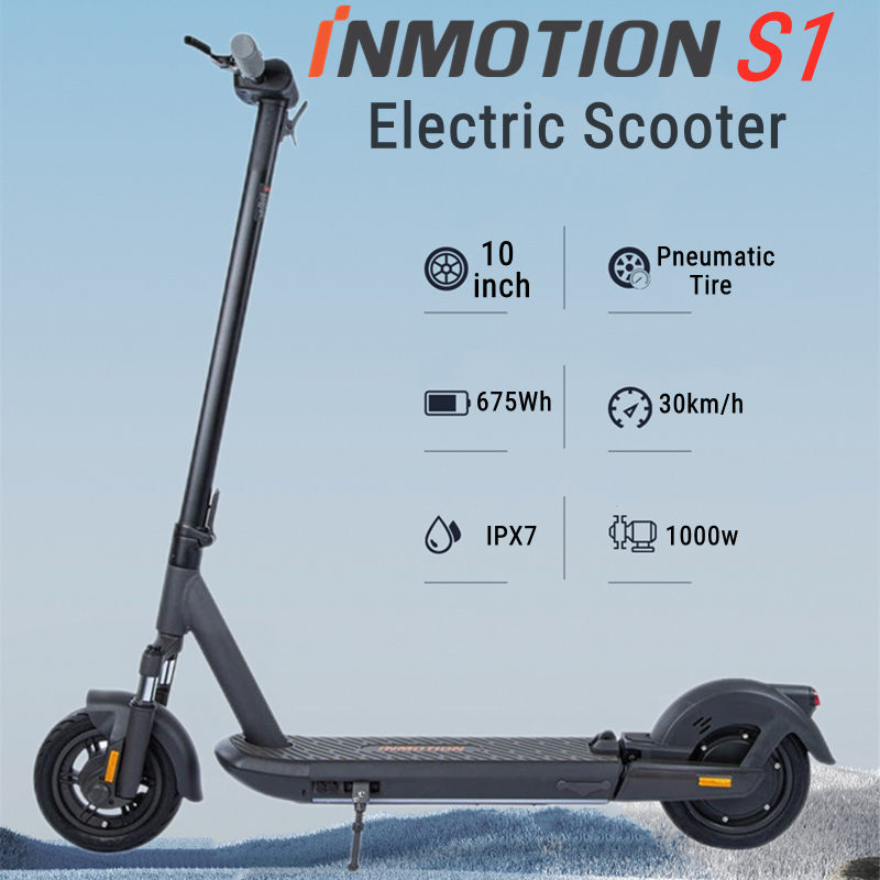 EU Stock Original INMOTION S1F Smart Electric Scooter Upgrade 40KM/H Max Speed 1000W Max Power 95km Range KickScooter 675Wh
