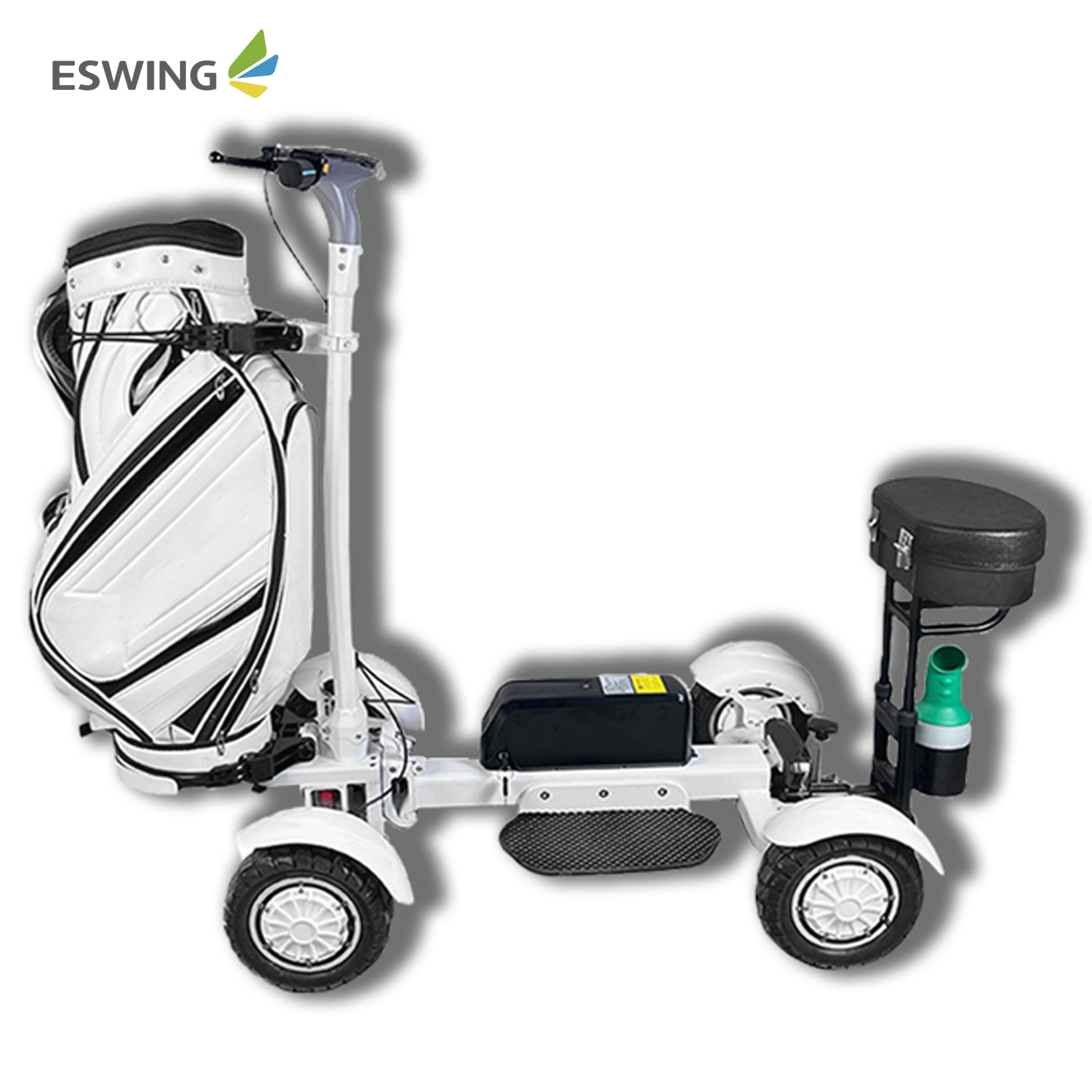 2024 ESWING New Trend Golf Carts 4 Wheel Removable Battery 2400W Powerful Electric Scooter with Golf Bag Holder