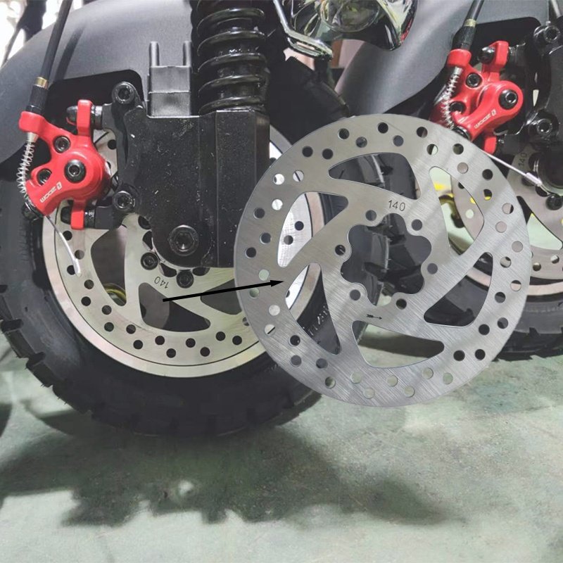 Replacement Parts 110mm 140mm Electric Scooter Brake Disc Rotor Pad Silver Electric Scooters for Adults Aluminum Alloy 1pcs