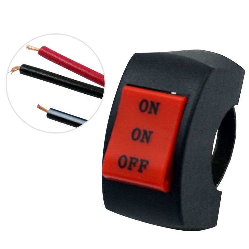 22MM Universal Plastic Motorcycle Ignition Switch Handlebar ON-OFF-ON Headlights Switch Button