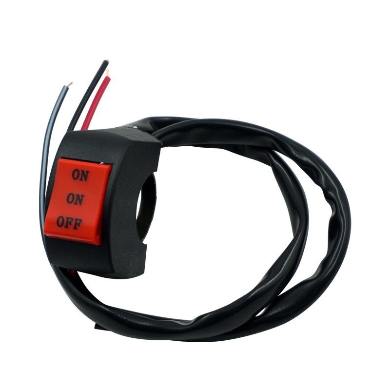 22MM Universal Plastic Motorcycle Ignition Switch Handlebar ON-OFF-ON Headlights Switch Button