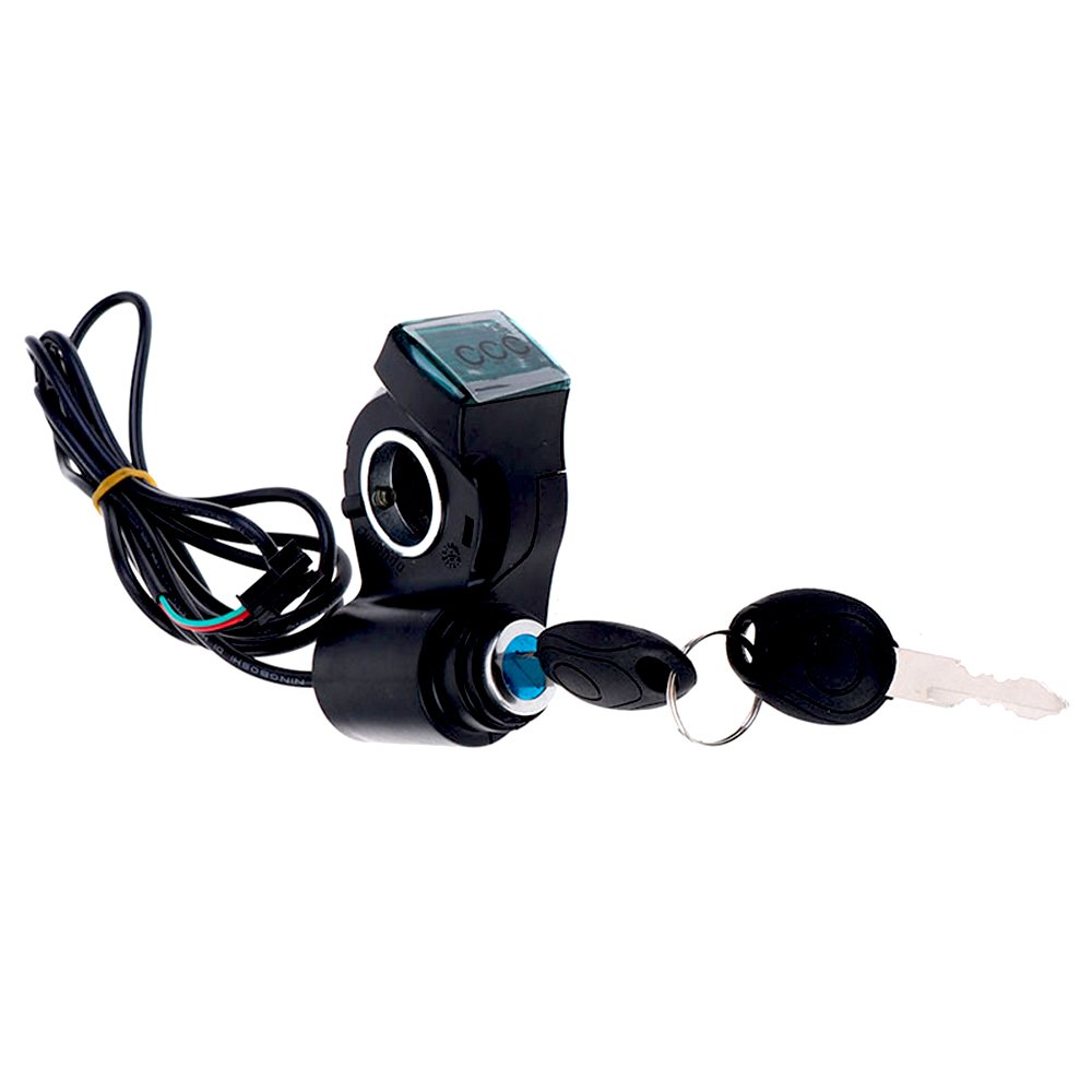 Power Locks Fit For KUGOO M4 Electric Scooter Thumb Throttle Voltmeter Digital Voltage Display Switch Power Supply With Key Lock
