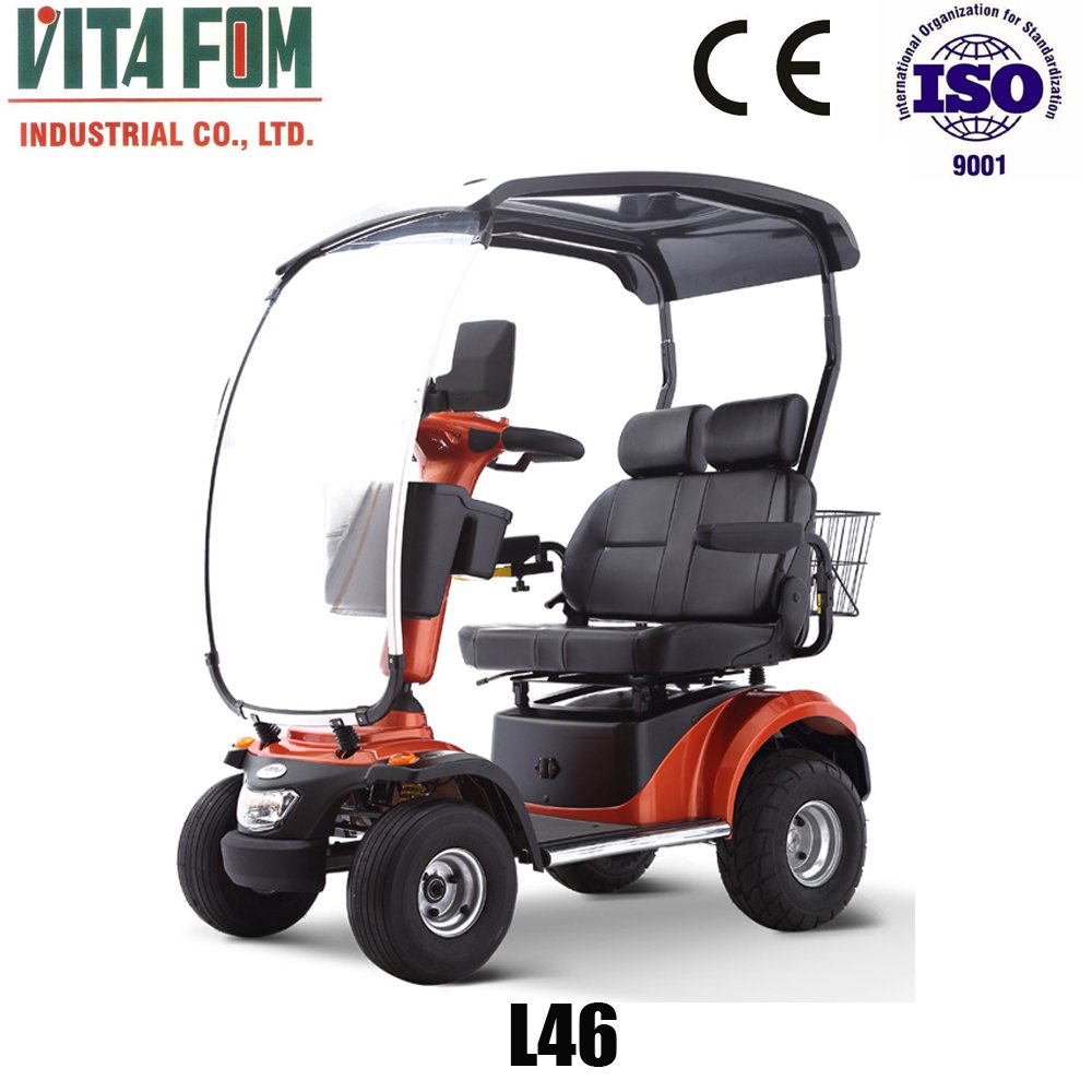 Vitafom-4 Wheel Double Seat Mobility handicap Electric Scooter, PG Controller, Taiwan Motor