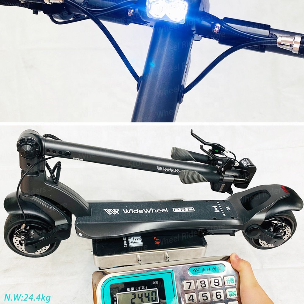 Mercane WideWheel Pro 48V 15Ah Electric Scooter Skateboard 1000W Two Wheel Kickscooter Dual Motor Disc Brake Smart