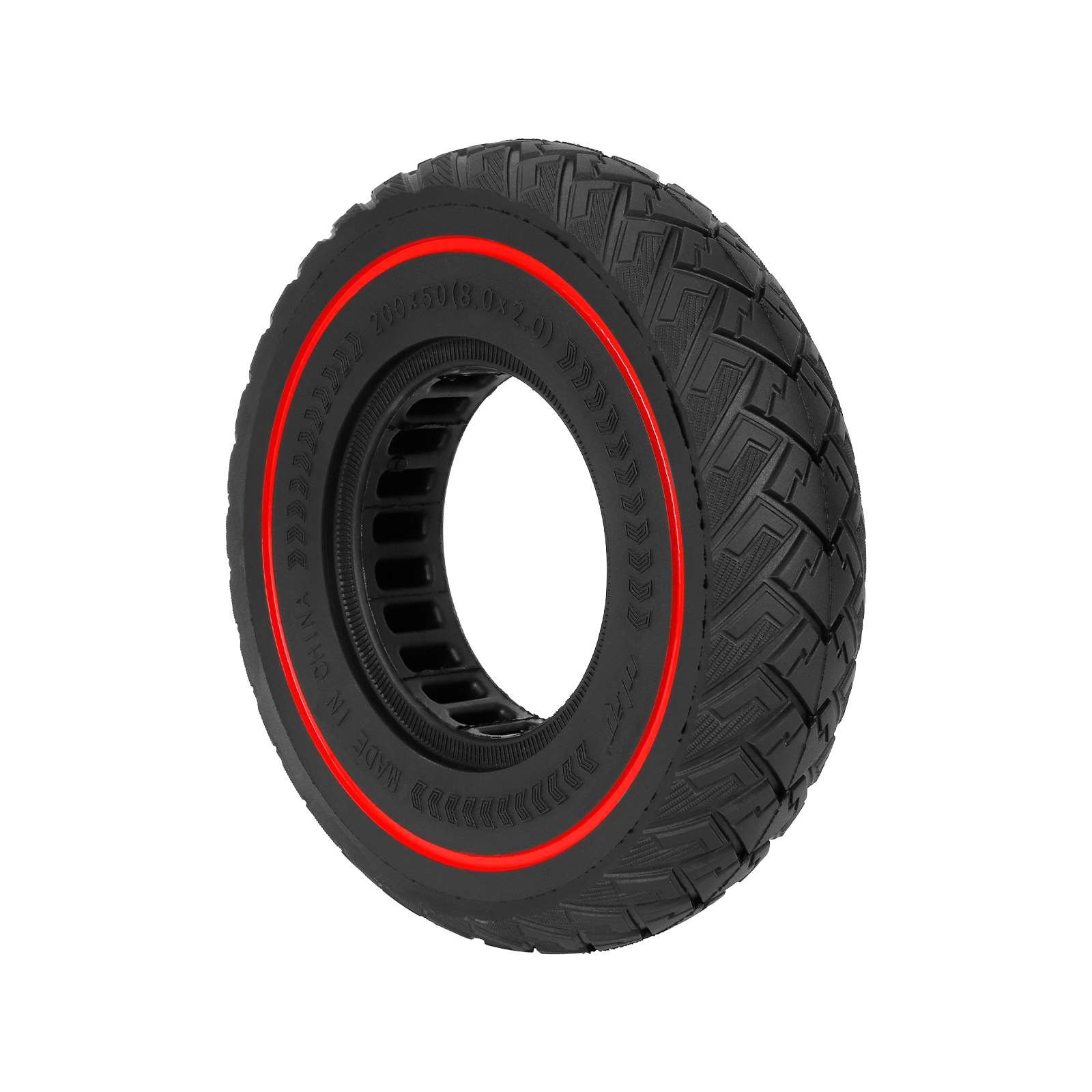 Ulip 200*50 off-road Solid Tire with Red ircle and 90mm nner iameter 8 Inch Electric Scooter Front Solid Tires for Scooter Parts