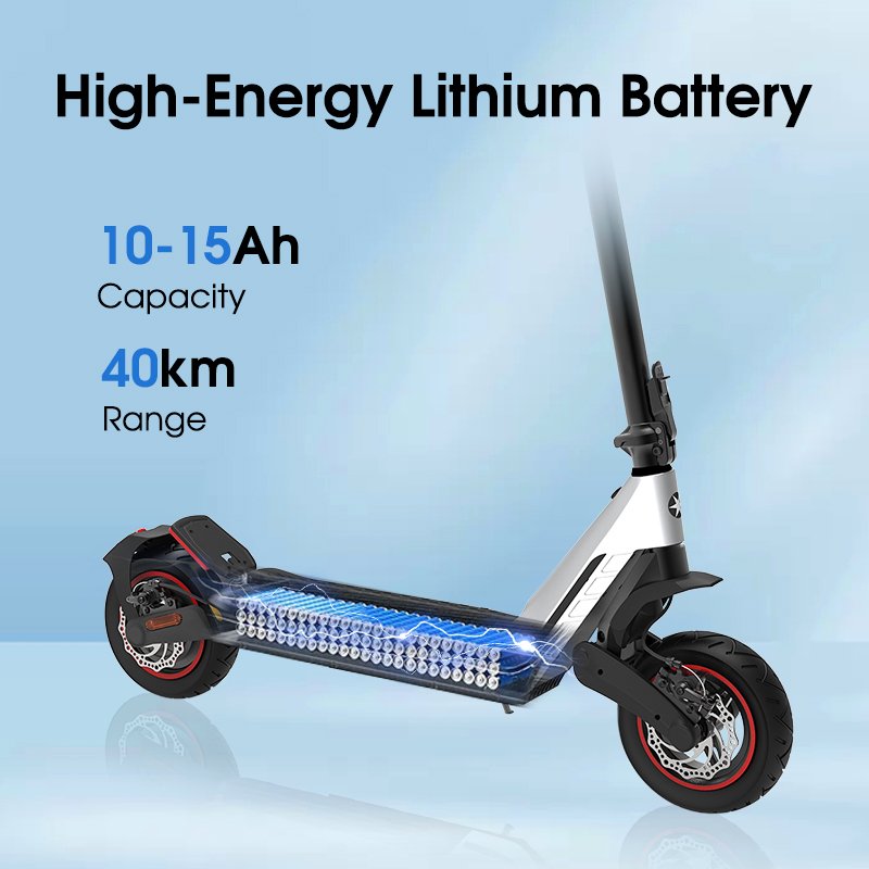 kepow 500w powerful motor 48v 10/15ah lithium battery scooter T10A max speed 45km/h adult offroad high speed electric scooter