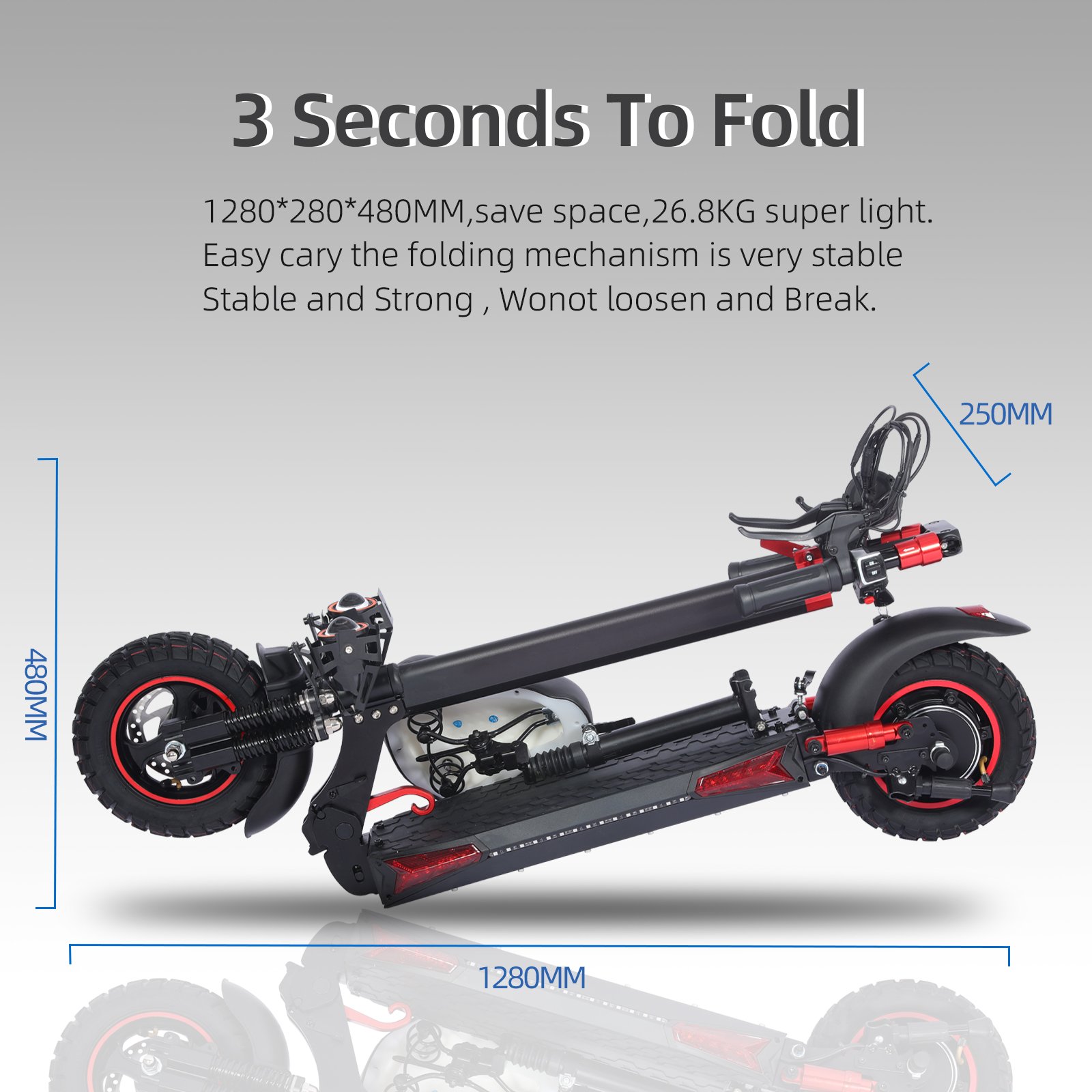 US/EU Warehouse High Safety Level 800w Powerful Electric Scooters Self-balancing 50km Long Range E-scooters 0443